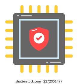 Safety shield on processor showing concept of processor security