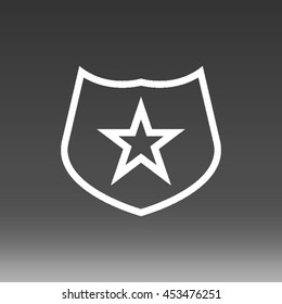 Safety Shield With Star Vector Icon Illustration