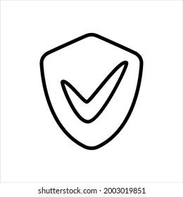 Safety shield vector icon symbol design
