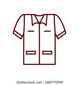 safety shirt icon over white background, line style, vector illustration