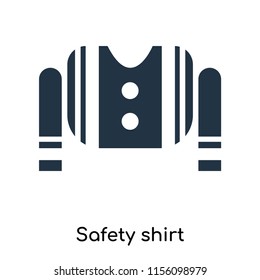 Safety shirt icon vector isolated on white background, Safety shirt transparent sign , symbols or elements in filled style