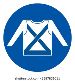 Safety Shirt Symbol Sign,Vector Illustration, Isolated On White Background Label. EPS10 