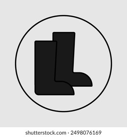 Safety shoe icon, can be used in companies or others