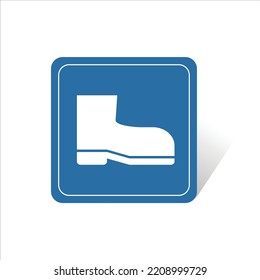 safety shoe sign can be used as an icon