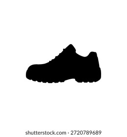 Diseño de ilustración plana de Vector de silueta de zapato de seguridad.