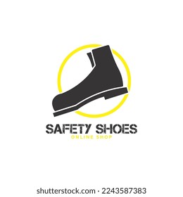 safety shoes boot logo simple design