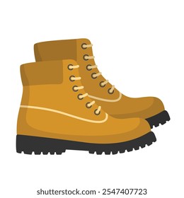 Safety shoes Hiking boot icon. Flat illustration of hiking boot vector icon for web