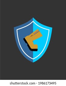 Safety shoes icon vector design for industrial, construction, etc.