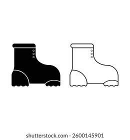 Safety shoes vector icon isolated on white background.