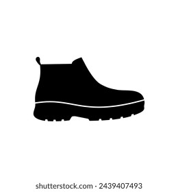 Safety Shoes vector icon. Protective boot  shoes vector icon. Symbol, logo illustration. Vector graphics