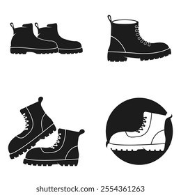 Safety Shoes vector icon. Protective boot shoes vector icon. Symbol, logo illustration.