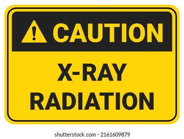 Safety sign caution  x-ray radiation.symbol illustration. Osha and ANSI standard. xray