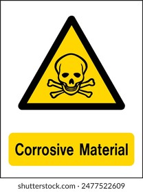 Safety Sign corrosive material Sign