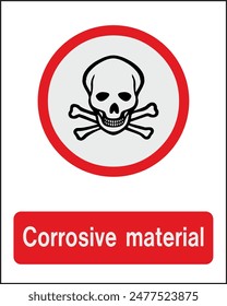 Señal de seguridad Señal de material corrosivo