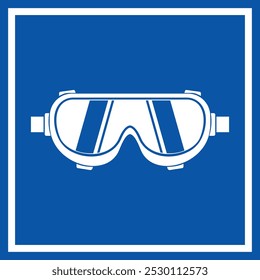 Safety sign eye protection.vector illustration
