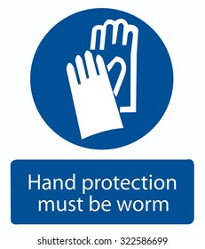 Safety Sign Hand Protection Must Be Stock Vector (Royalty Free ...