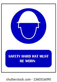 Safety Sign for safety hard hat must be worn in this area can be use for construction site or any area which want to control safety or have constrution activities hazard.