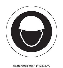Safety sign, Head protection must be worn