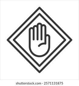 Safety Sign Icon Vector Illustration Outline
