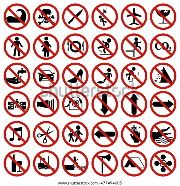 Safety Sign Mandatory Sign Safety Instructionwarning Stock Vector ...