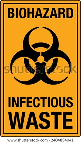 Safety Sign Marking Label Sticker Symbol Pictogram Standards Biohazard Infectious Waste