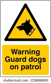 Safety Sign Marking Label Symbol Pictogram Standards Warning Guard dog
