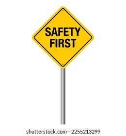 Safety Sign Marking Label Symbol Pictogram Standards Warning Safety First Post Pole
