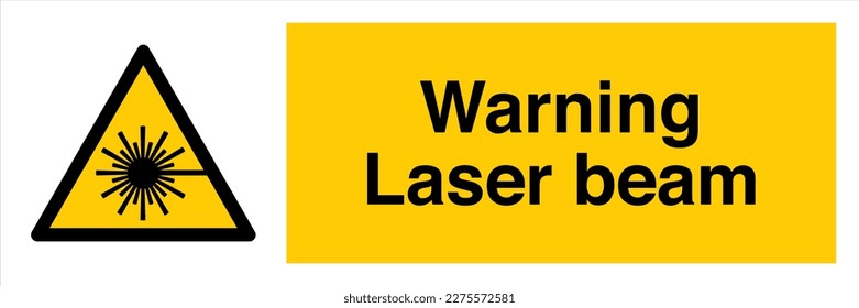 Safety Sign Marking Label Symbol Pictogram Standards Warning Laser beam Landscape