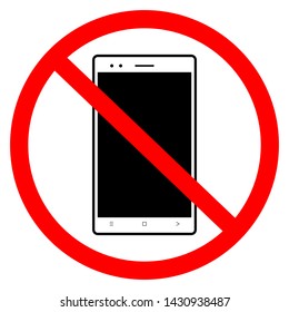 Safety Sign - No Mobile Phones Symbol