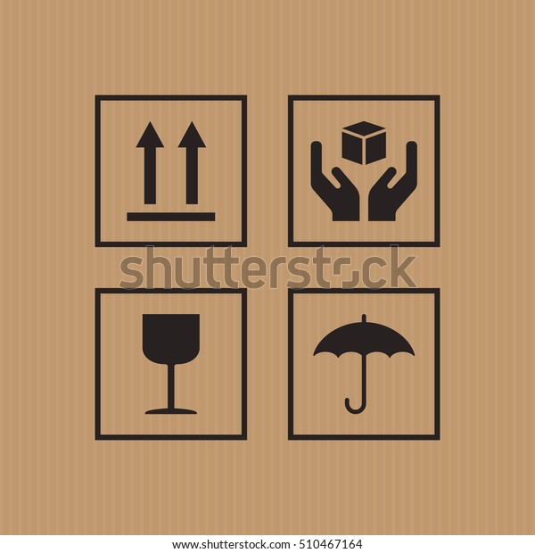 Safety Sign On Paper Box Background Stock Vector (Royalty Free) 510467164