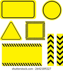 Safety sign precaution blank for industrial or company