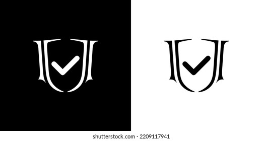 Signo de seguridad. Símbolo protegido. Signo protegido de escudo.
