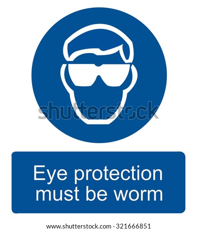 Safety sign vector, Eye protection must be worn