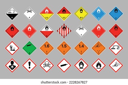 Safety sign vector of Hazard pictogram icon Caution symbol clipart 