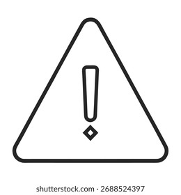 Icono de Vector de contorno de advertencia de señal de seguridad