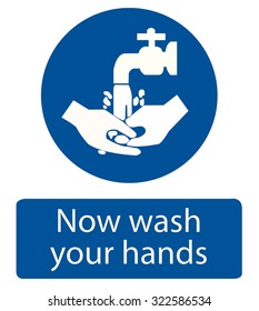 Safety Sign Wash Your Hands Stock Vector (Royalty Free) 322586534 ...