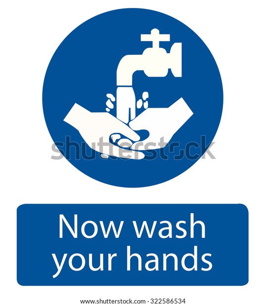 Safety Sign Wash Your Hands Stock Vector (royalty Free) 322586534 