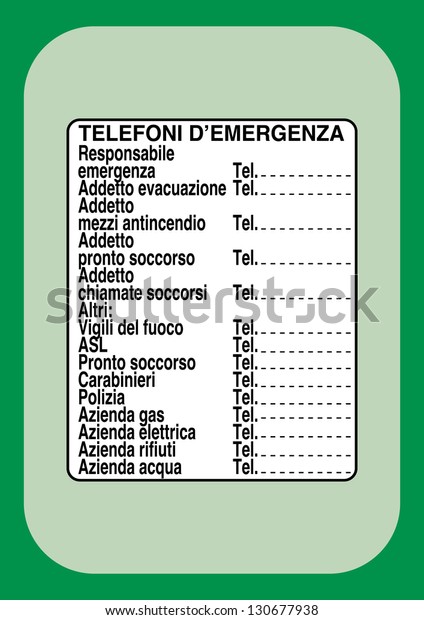 safety signals list emergency phone numbers stock vector emergency phone numbers list