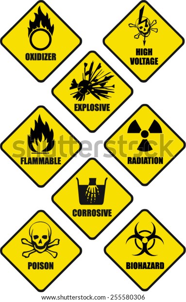 Safety Signs Stock Vector (Royalty Free) 255580306
