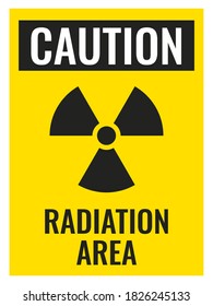 Safety Signs - Danger, Caution, Warning. Custom Medical Signs and Safety Signs for x ray, caution. Safety sign for radiation area. Black sign.