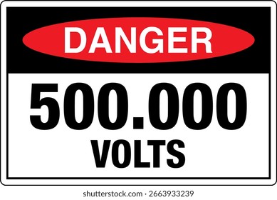 Señales de seguridad Marcado Estándares de etiquetas Peligro Electricidad eléctrica Electrocución 500000 Voltios