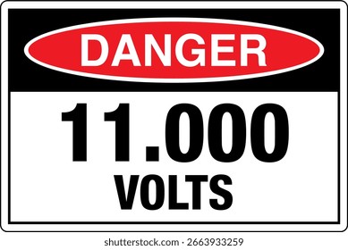 Sicherheitsschilder, die die Normen des Etiketts kennzeichnen, gefährden die elektrische Elektrizität 11000 Volt
