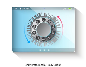 Safety smart combination lock with a modern computer tablet