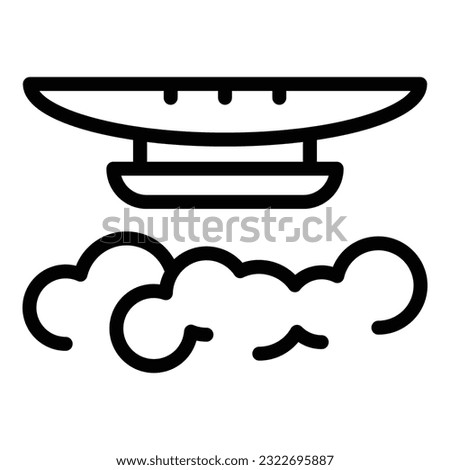 Safety smoke detector icon outline vector. Alarm fire. Home system