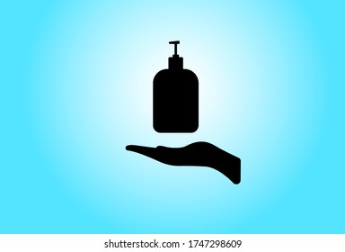 Safety Spray Bottle Stop COvid 19 Antiseptic gradient illustrator