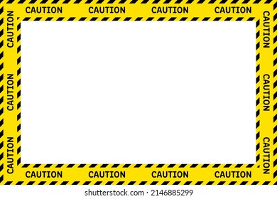 Safety stripe tape vector frame.