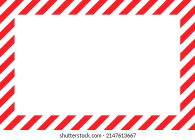 Safety stripe tape vector frame.