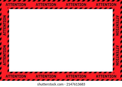 Safety stripe tape vector frame.