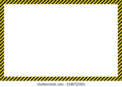 Safety stripe tape vector frame.