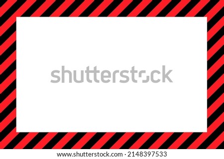 Safety stripe tape vector frame.